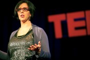 Jill Salzman speaking at a TED Talk