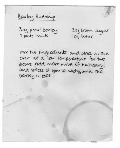 barley pudding recipe page