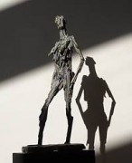 esme ellis striding woman sculpture